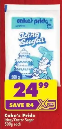 Shoprite Cake's Pride Icing/ Castor Sugar offer