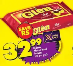 Shoprite Glen African Blend Teabags offer
