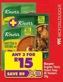 Shoprite Knorr Regular/ Tasty Packet Soup All Variants offer