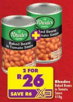 Shoprite Rhodes Baked Beans in Tomato Sauce offer