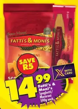 Shoprite Fatti's & Moni's Spaghetti/ Macaroni offer