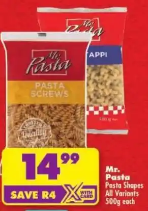 Shoprite Mr. Pasta Pasta Shapes All Variants offer