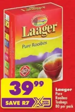 Shoprite Laager Pure Rooibos Teabags offer