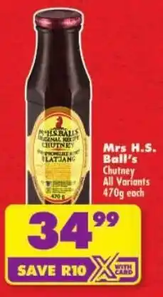 Shoprite Mrs H.S. Ball's Chutney All Variants offer