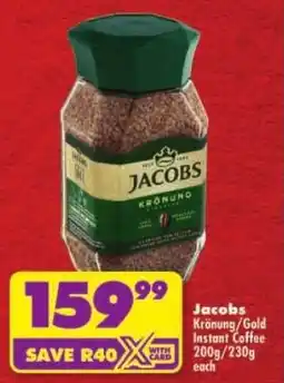 Shoprite Jacobs Krönung/ Gold Instant Coffee offer