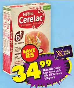 Shoprite Nestlé Cerelac Baby Cereal with Milk All Variants offer