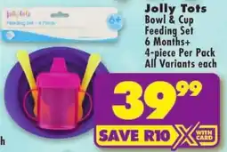 Shoprite Jolly Tots Bowl & Cup Feeding Set 6 Months+ All Variants offer