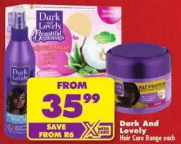 Shoprite Dark And Lovely Hair Care Range offer
