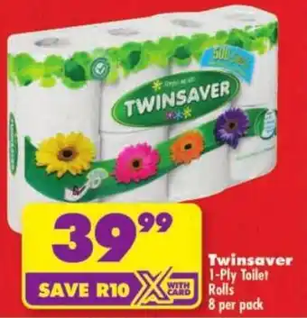 Shoprite Twinsaver 1-Ply Toilet Rolls offer