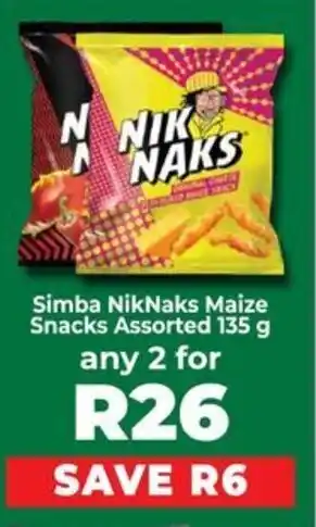 Food Lover's Market Simba NikNaks Maize Snacks Assorted offer
