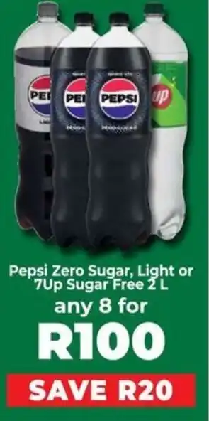Food Lover's Market Pepsi Zero Sugar, Light or 7Up Sugar Free offer