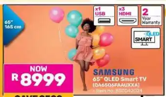 Game Samsung 65 QLED Smart TV offer