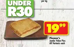 Shoprite PIEMAN'S JUMBO VALUE PIES offer