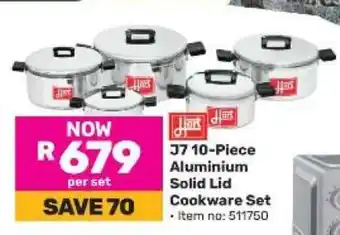 Game J7 10-Piece Aluminium Solid Lid Cookware Set offer