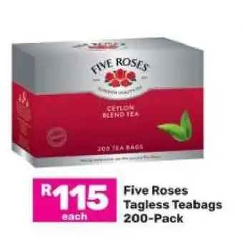 Game Five Roses Tagless Teabags-200 Pack offer