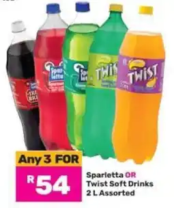 Game SPARLETTA or TWIST Soft Drinks offer