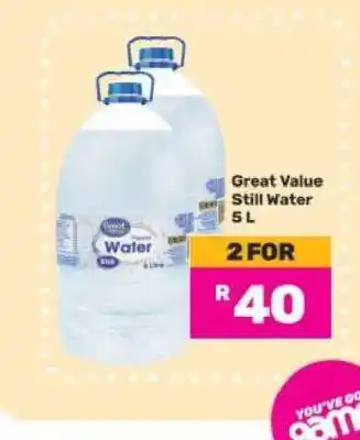 Game Great Value Still Water 5 L offer