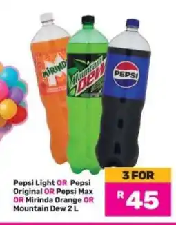 Game Pepsi Light, Pepsi Original, Pepsi Max, Mirinda Orange, Mountain Dew offer
