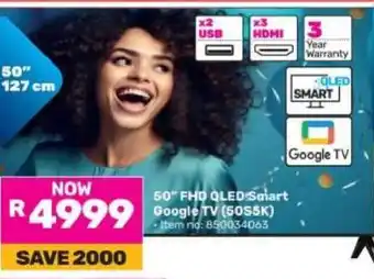Game 50 FHD QLED Smart Google TV (50S5K) offer