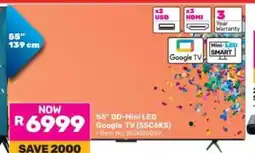 Game 55 QD-Mini LED Google TV (55C6KS) offer