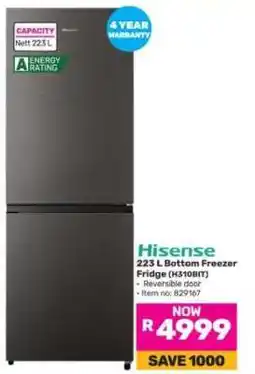 Game Hisense 223 L Bottom Freezer Fridge (H310BIT) offer