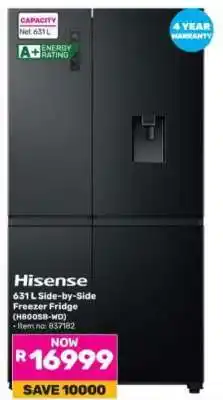Game Hisense 631 L Side-by-Side Freezer Fridge offer