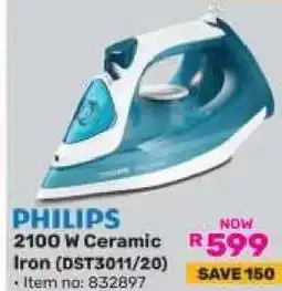 Game PHILIPS 2100 W Ceramic Iron (DST3011/20) offer