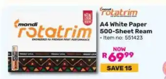 Game Mondi Rotatrim A4 White Paper 500 Sheet Ream offer