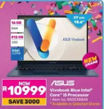 Game ASUS Vivobook Blue Intel Core i5 Processor offer