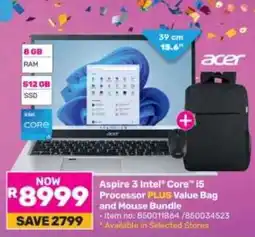 Game Aspire 3 Intel Core i5 Processor PLUS Value Bag and Mouse Bundle offer