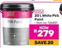 Game 20 L White PVA Paint offer