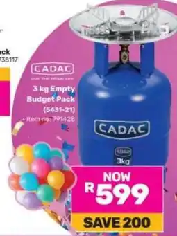 Game Cadac 3 kg Empty Budget Pack offer