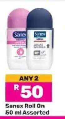 Game Sanex Roll-On 50 ml Assorted offer