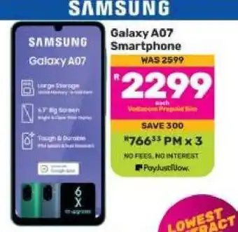 Game Galaxy A07 Smartphone offer