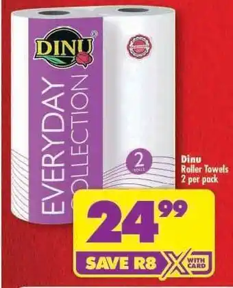 Shoprite DINU ROLLER TOWELS 2 per pack offer