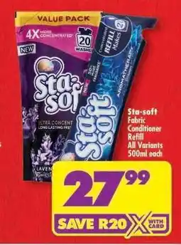 Shoprite STA-SOFT FABRIC CONDITIONER REFILL offer