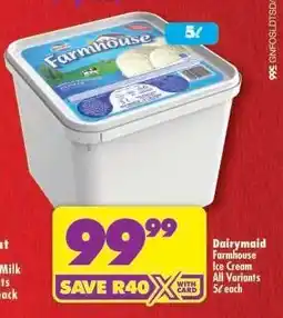 Shoprite DAIRYMAID FARMHOUSE ICE CREAM offer
