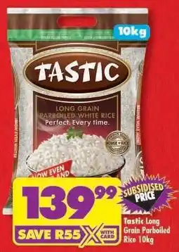 Shoprite Tastic Long Grain Parboiled Rice 10kg offer