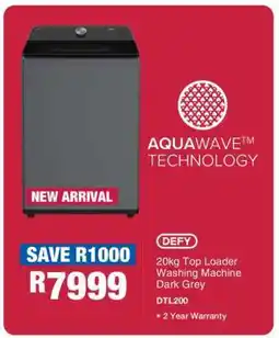 OK Furniture DEFY 20kg Top Loader Washing Machine offer