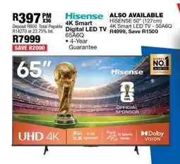 OK Furniture Hisense 4K Smart Digital LED TV 65A6Q offer