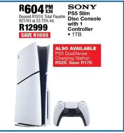 OK Furniture PS5 Slim Disc Console with 1 Controller offer