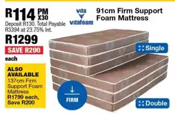 OK Furniture 91cm Firm Support Foam Mattress offer