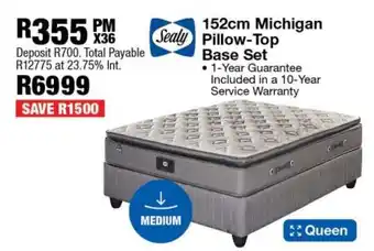 OK Furniture 152cm Michigan Pillow-Top Base Set offer
