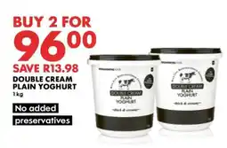 Woolworths Double Cream Plain Yoghurt offer
