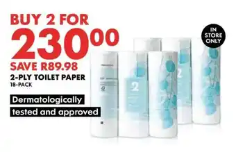 Woolworths 2-Ply Toilet Paper 18-Pack offer