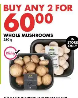 Woolworths Whole Mushrooms offer