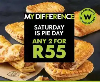 Woolworths Any 2 Pies offer