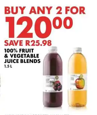 Woolworths 100% Fruit & Vegetable Juice Blends offer