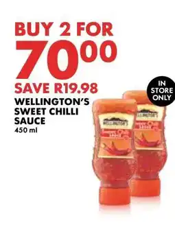 Woolworths Wellington's Sweet Chilli Sauce offer