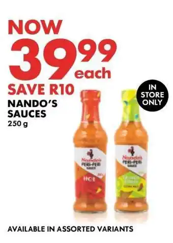 Woolworths Nando's Sauces offer